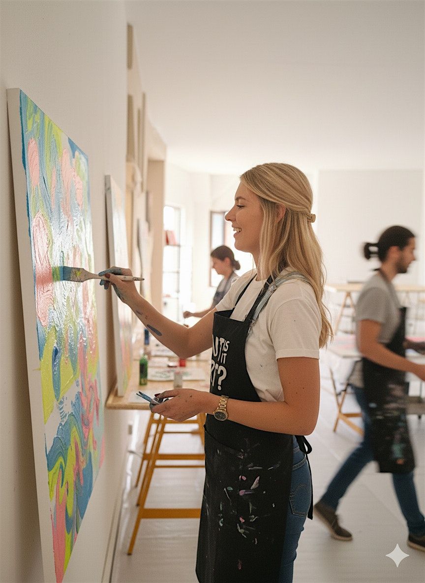 BLACK WEEK DEAL: Abstract & Action Painting Workshop Hamburg auf Gro\u00dfformat