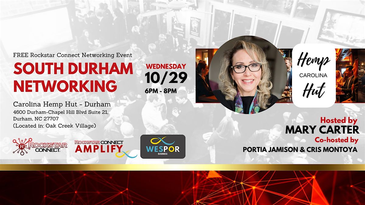 Free South Durham Rockstar Connect Networking Event (October, NC)