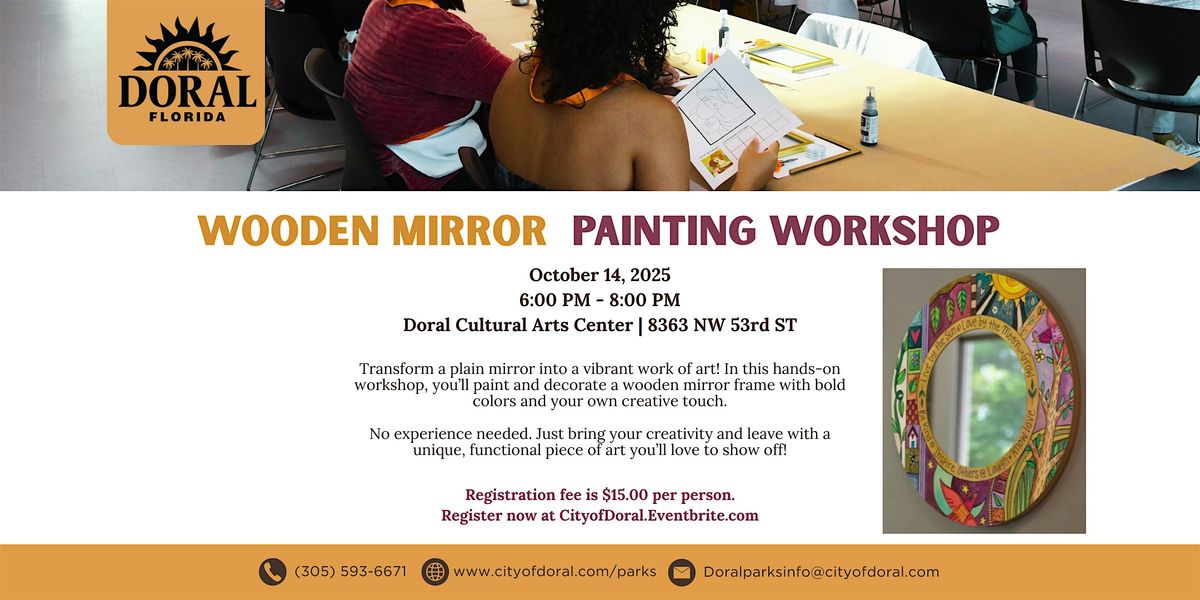 Wooden Mirror Painting Workshop