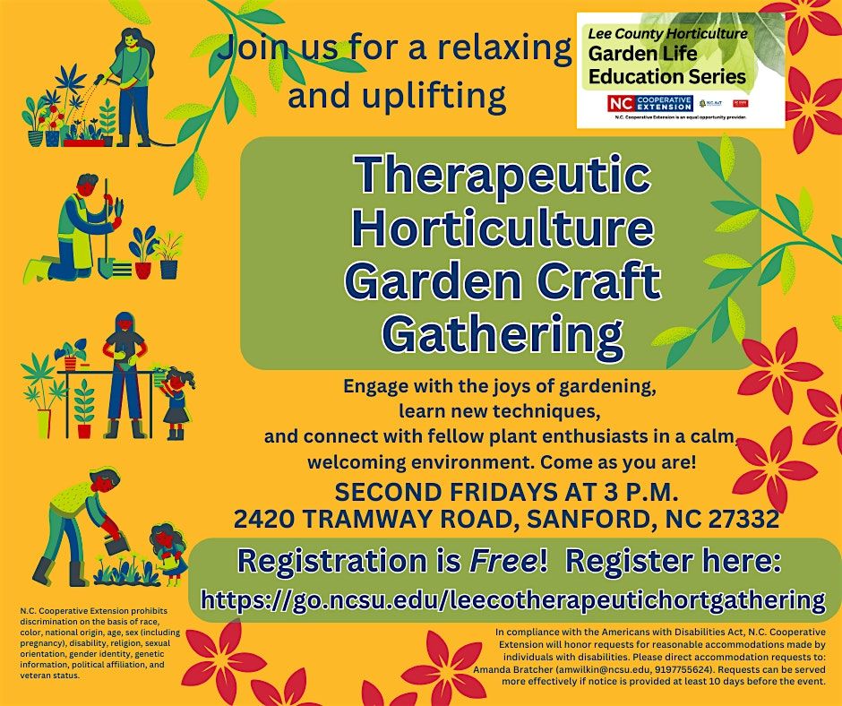 September Therapeutic Horticulture Garden Craft Gathering