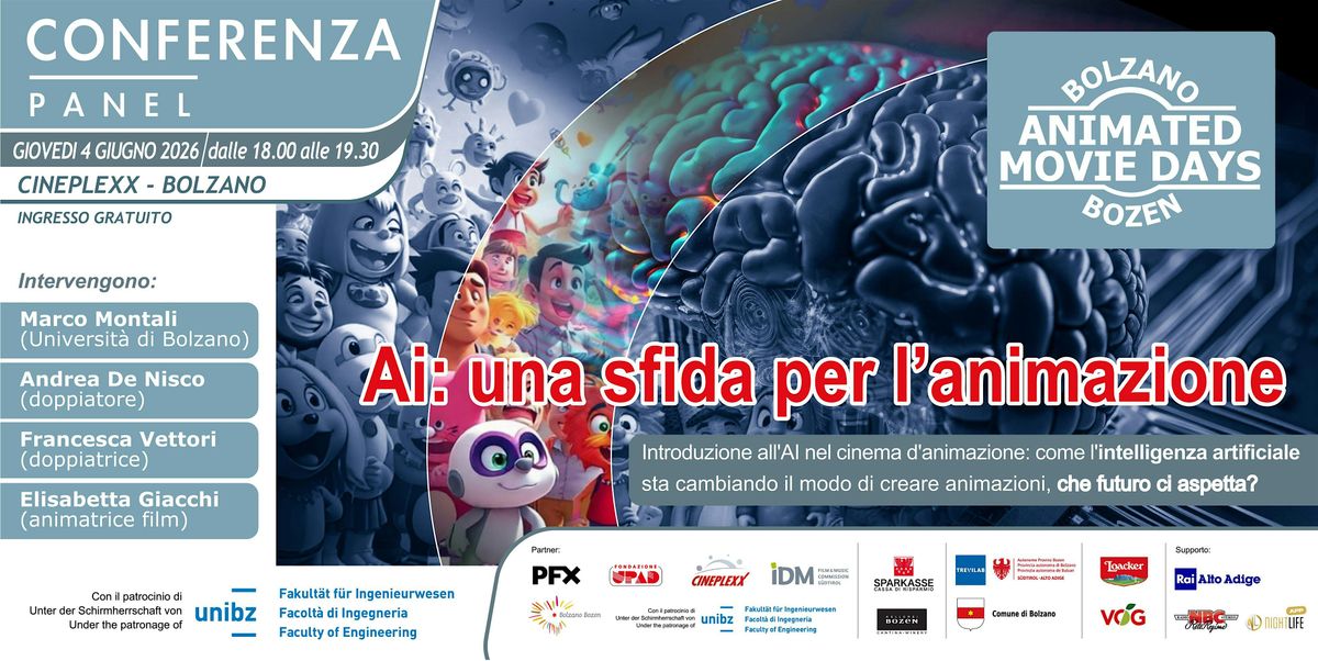 CONFERENZA: Ai una sfida per l'animazione - Bolzano Animated Movie Days
