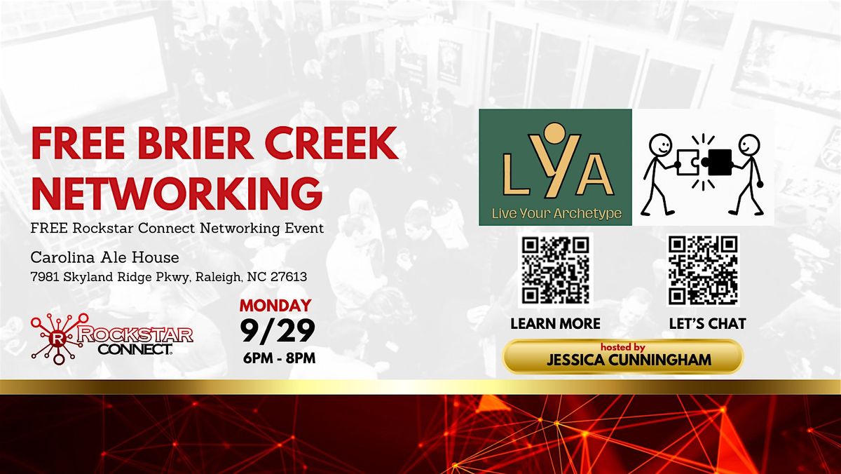 Free Brier Creek Rockstar Connect Networking Event (September, NC)