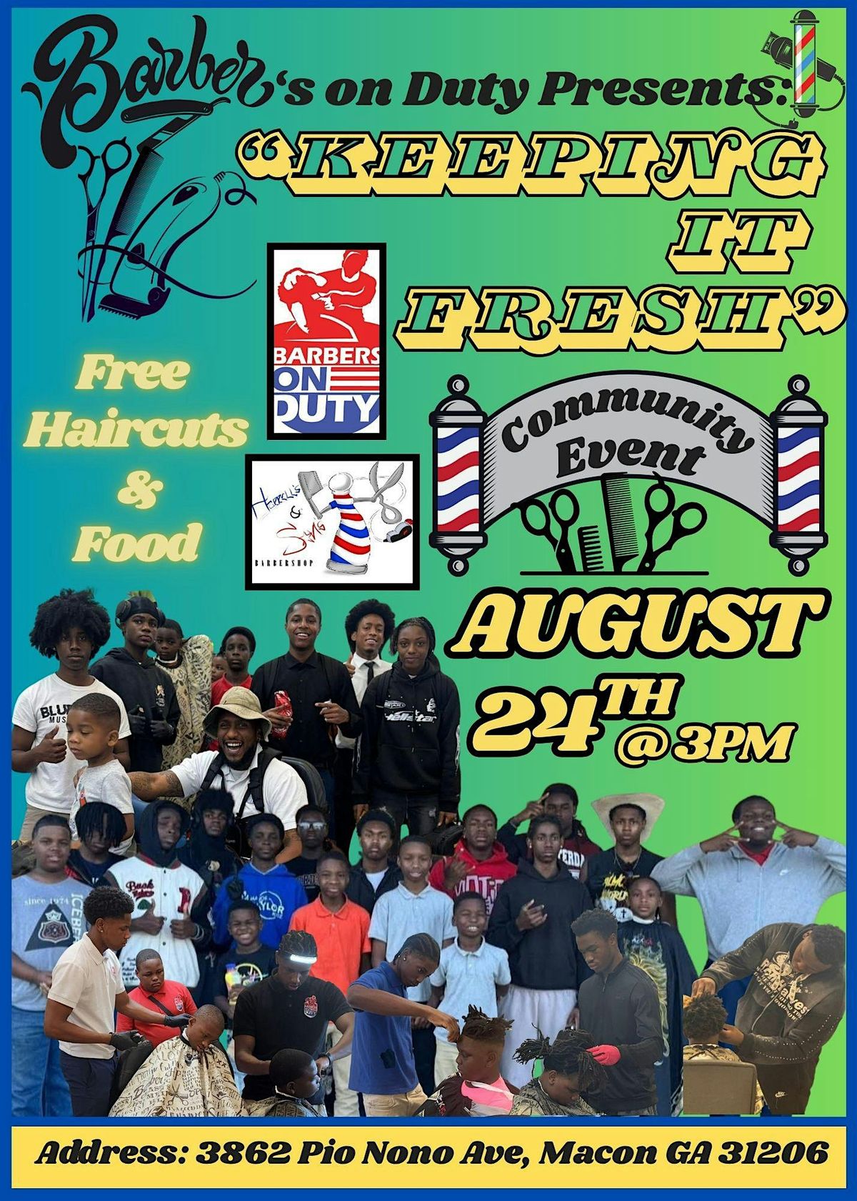 Barber\u2019s on Duty presents: Keeping it Fresh Community Event