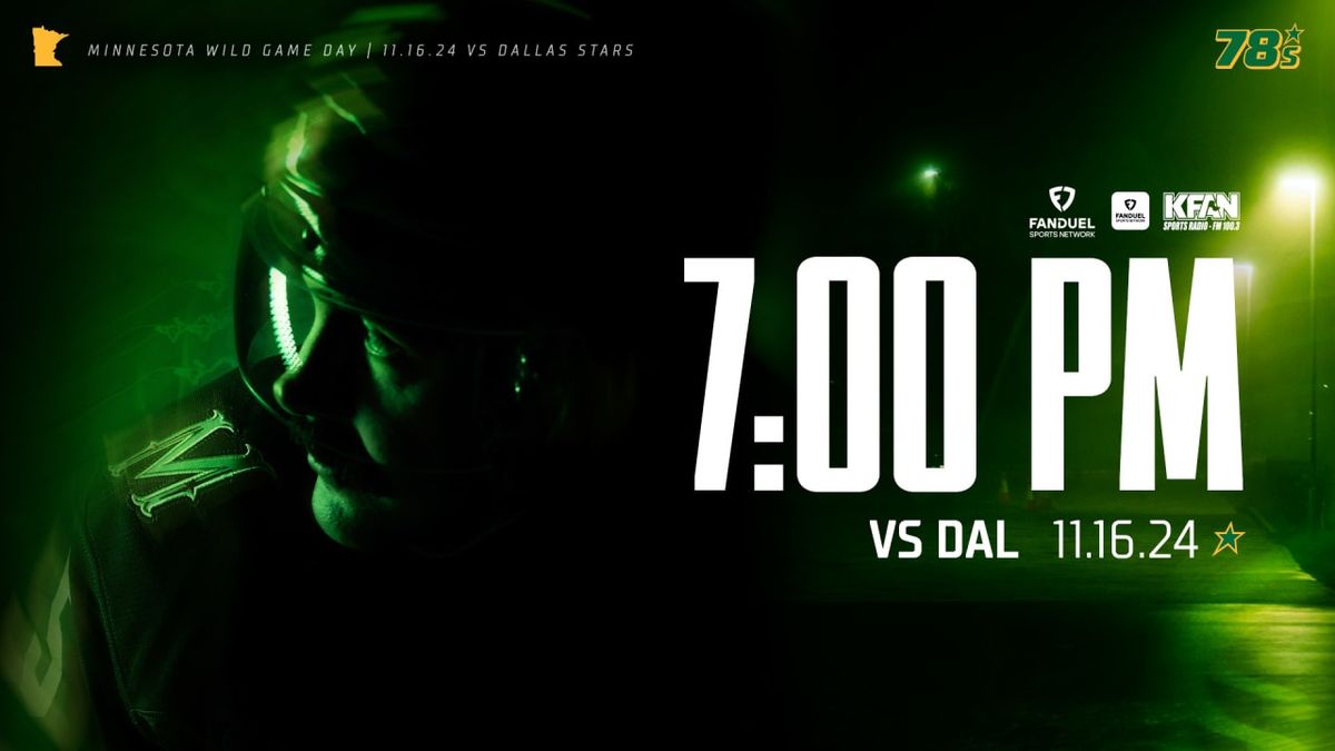 Minnesota Wild at Dallas Stars at American Airlines Center - TX