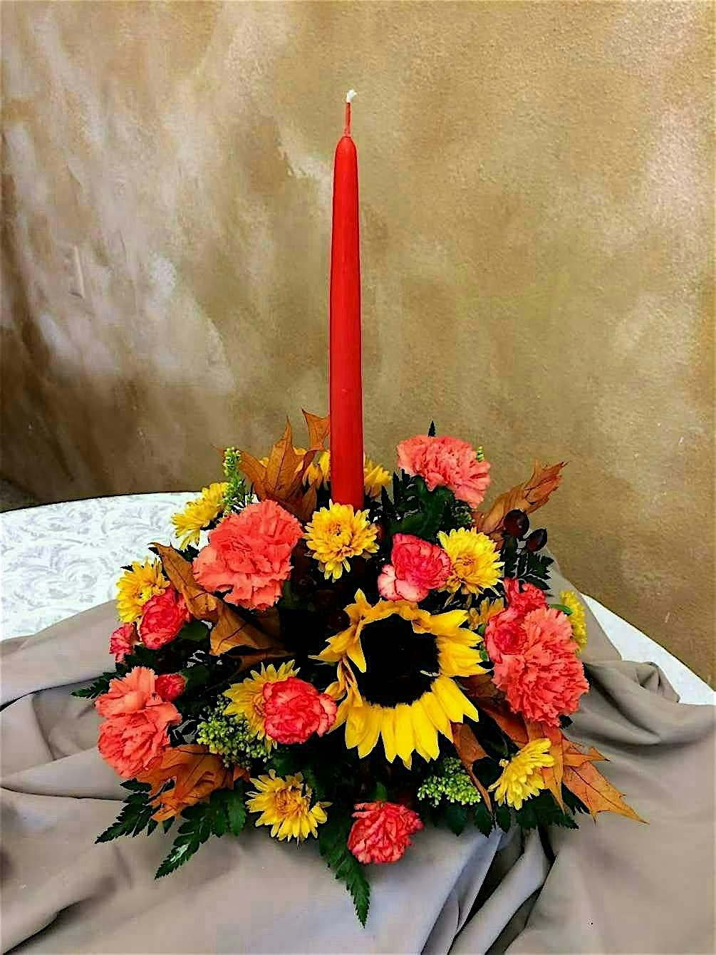 Thanksgiving Fresh Flower Arrangement for kids