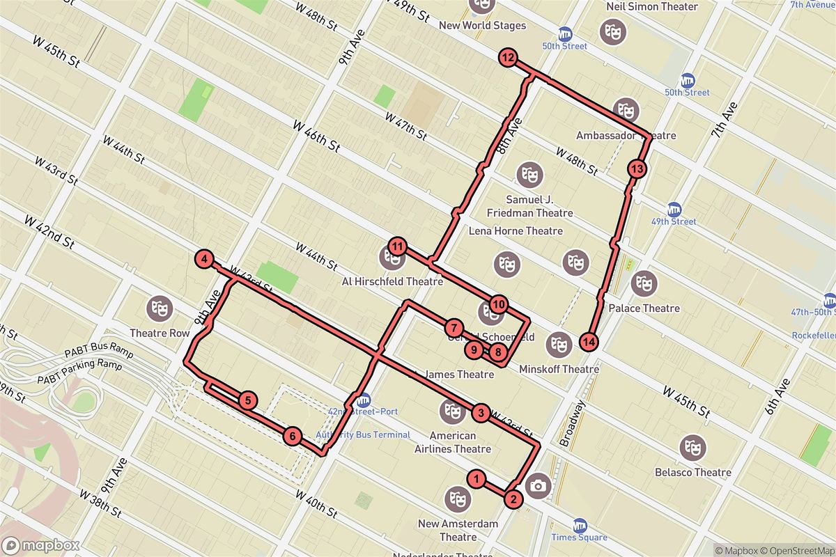 New York City Audio Tour: Broadway Legends and Times Square Mysteries