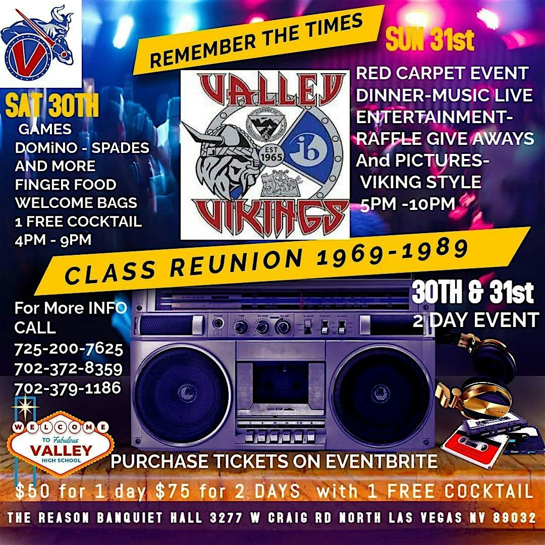 Valley Vikings Class Reunion 1969 - 1989