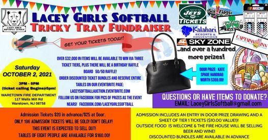 Lacey Girls Softball Annual Gift Auction Waretown Volunteer Fire Company October 2 21