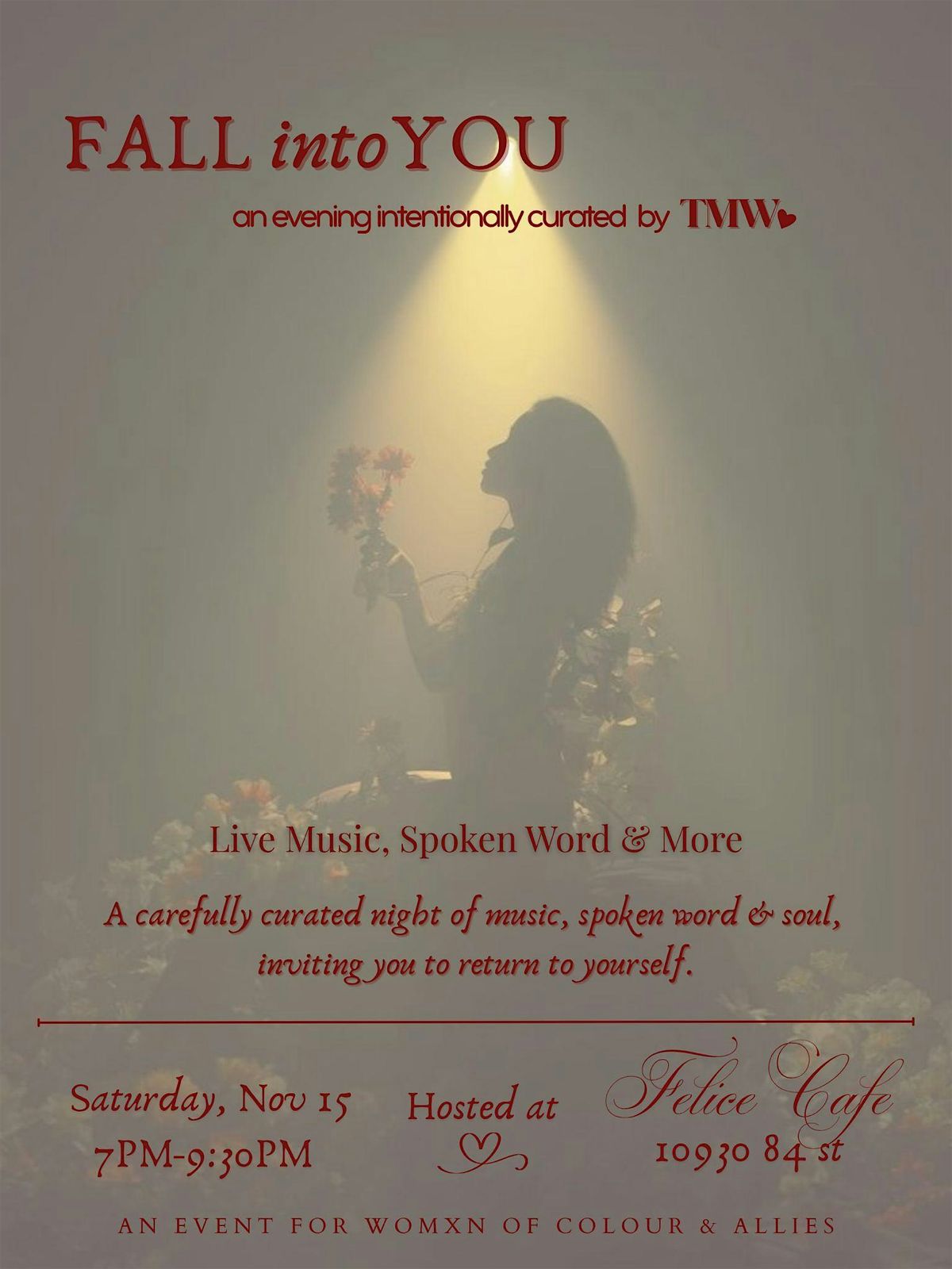 Saturday, November 15: Fall Into You