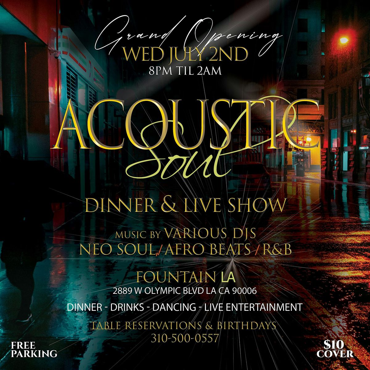 Acoustic Soul Dinner & Live Music