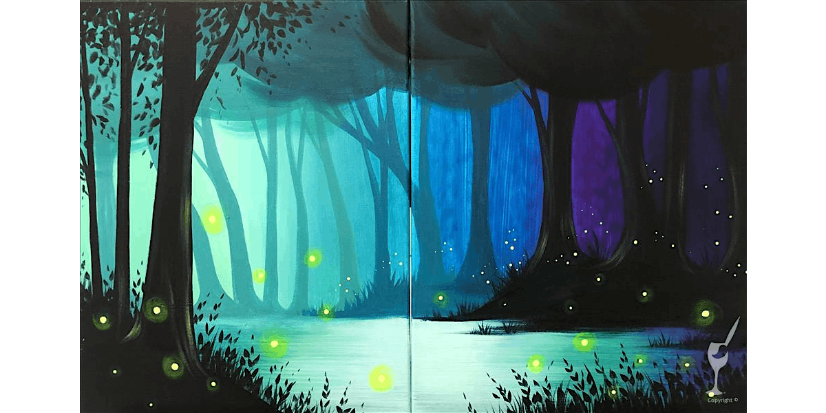 Fireflies Date Night Path - Paint and Sip in Houston | Classpop!\u2122