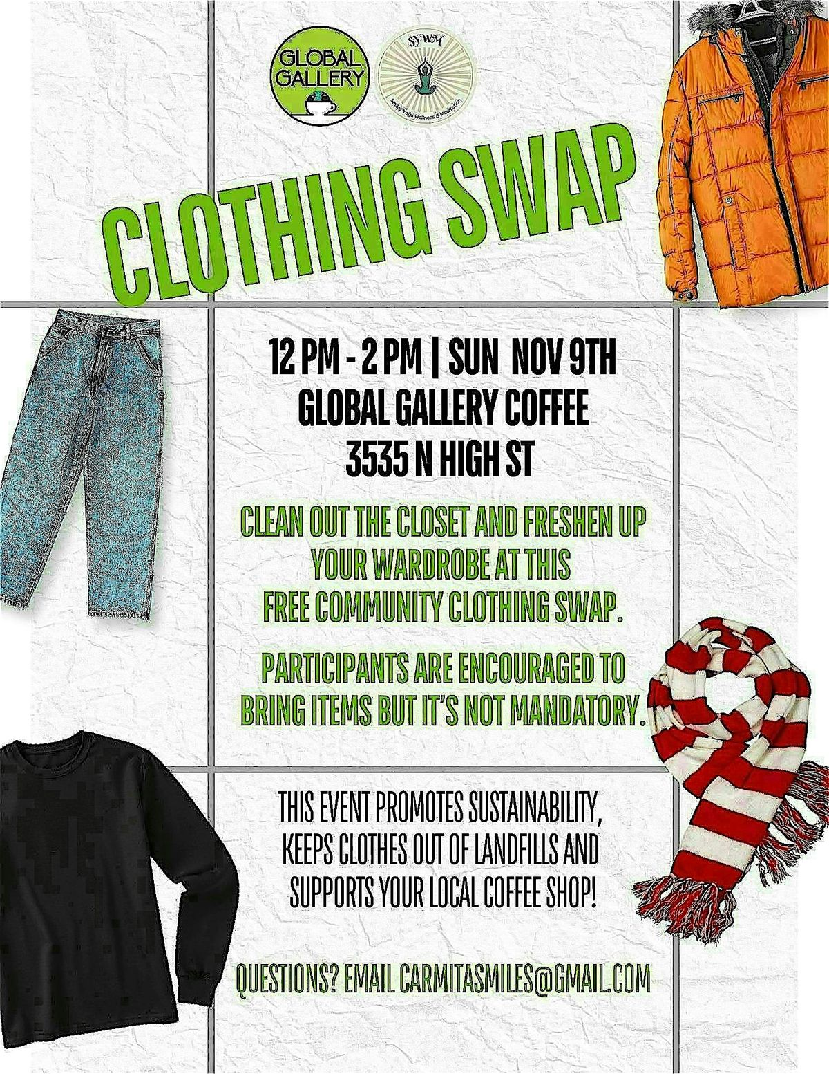 Clothes Swap at Global Gallery Coffee
