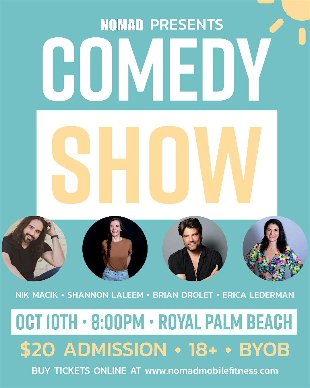 NOMAD Pop Up COMEDY SHOW