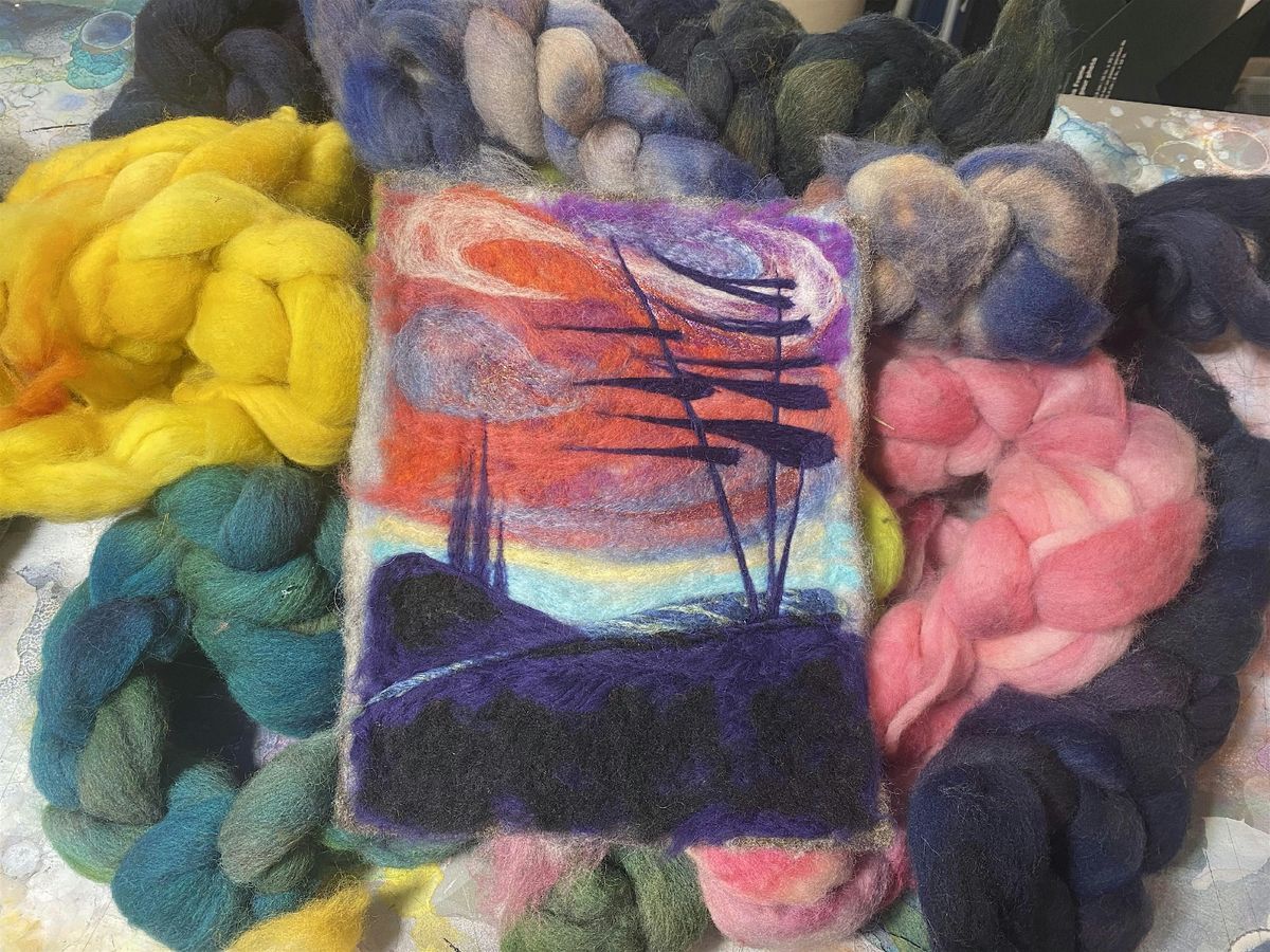 Paint with Wool - LARGE Needle Felted Landscape at the Tett