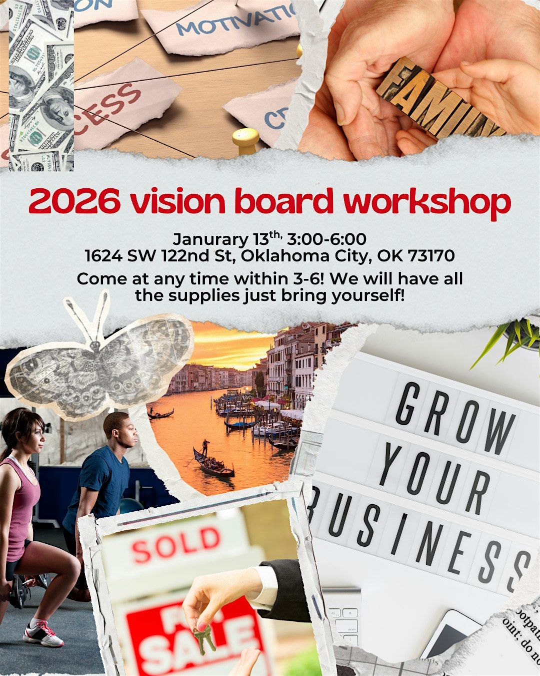 2026 Vision Board at 1624 SW 122nd St, Moore on 13th January, 2026