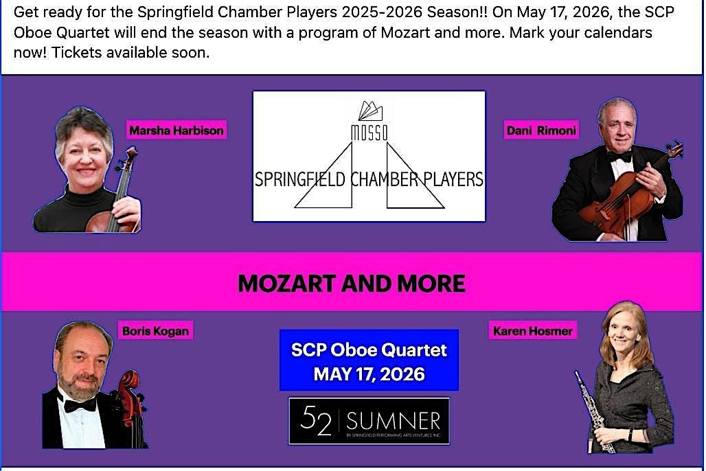 Springfield Chamber Players perform "Mozart and More"