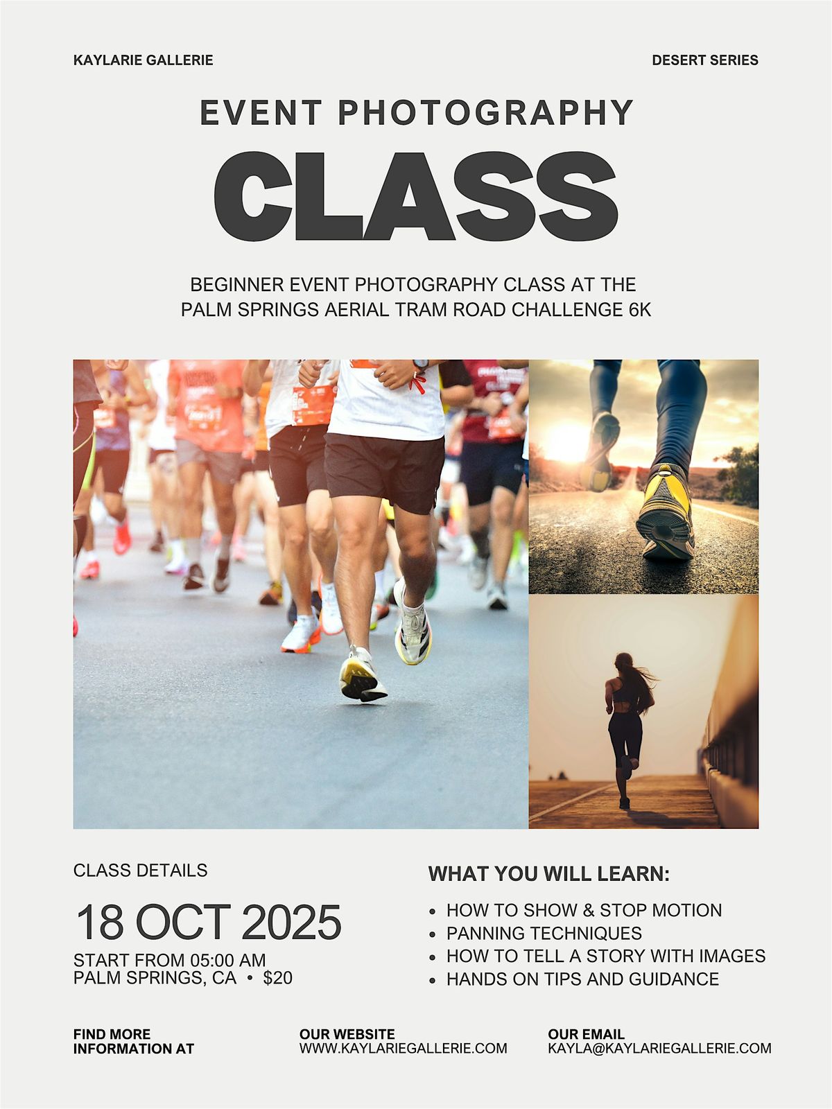 Event Photography Class - At the Palm Springs Aerial Tram Road Challenge 6K