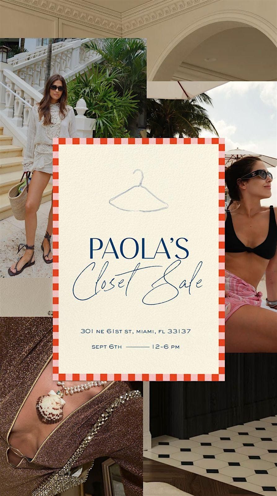 Paola's first closet sale in MIAMI