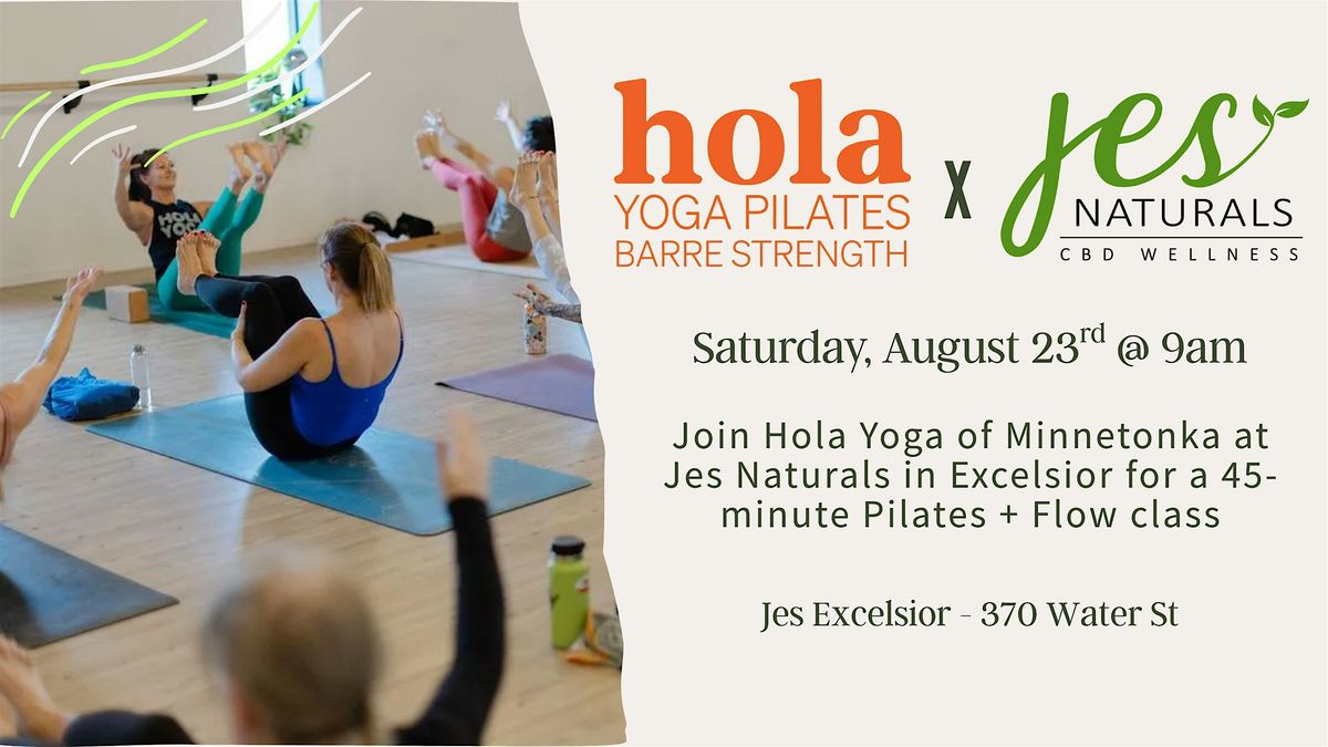 Outdoor Pilates + Flow with Hola Yoga at Jes Naturals in Excelsior