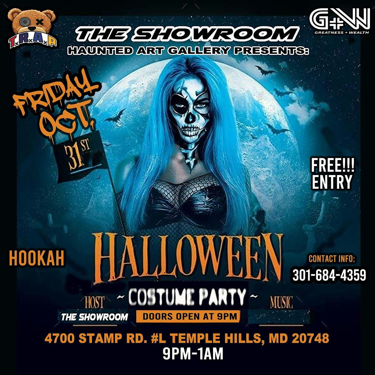 HALLOWEEN COSTUME PARTY at THE SHOWROOM HAUNTED ART GALLERY