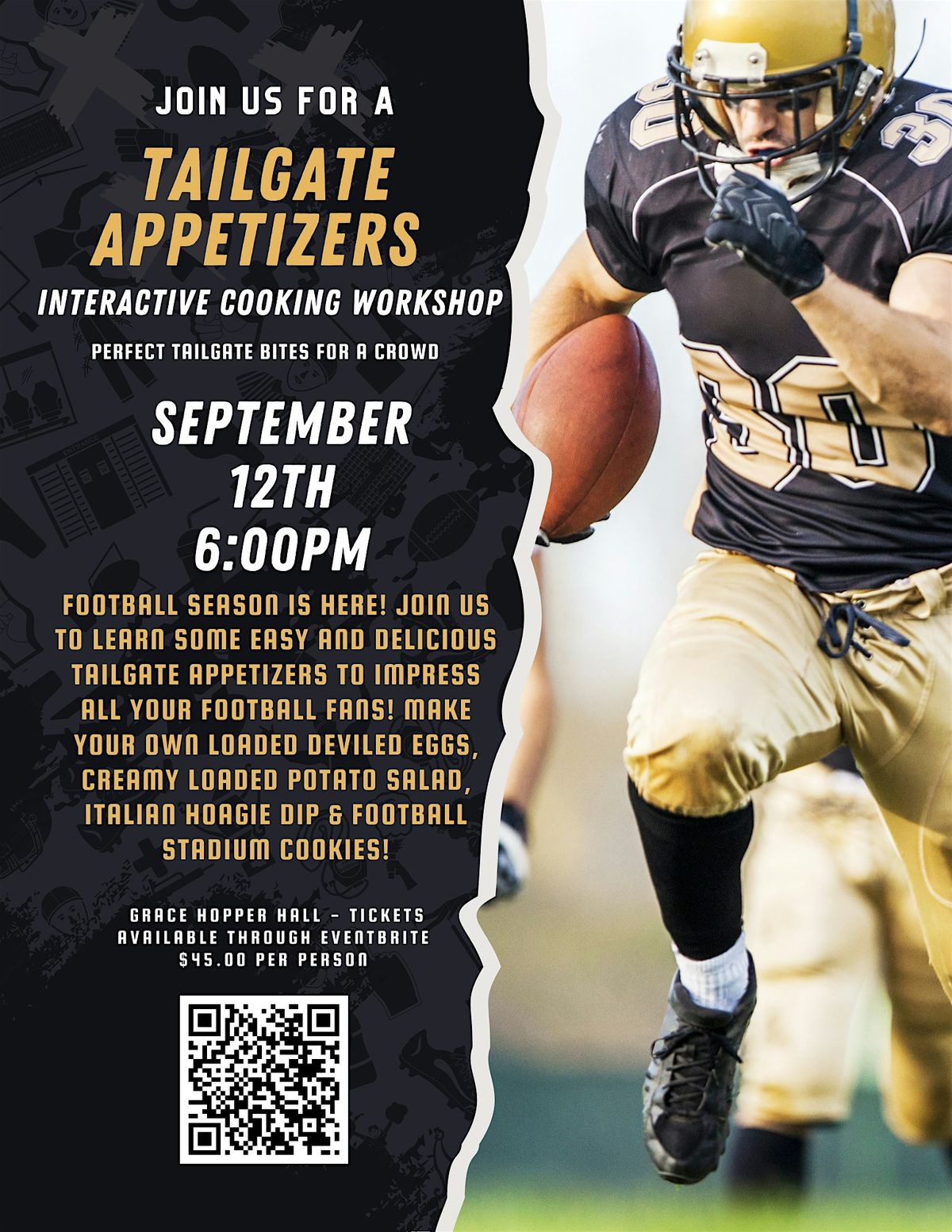 Tailgate Bites Workshop - Grace Hopper Hall