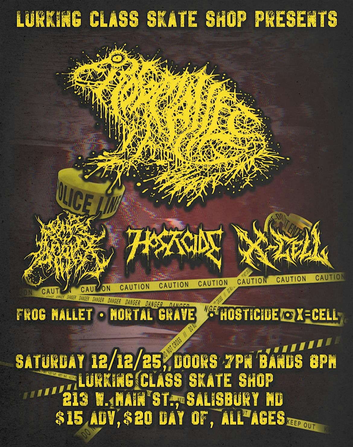 Frog Mallet w\/ Mortal Grave, Hosticide, X-Cell