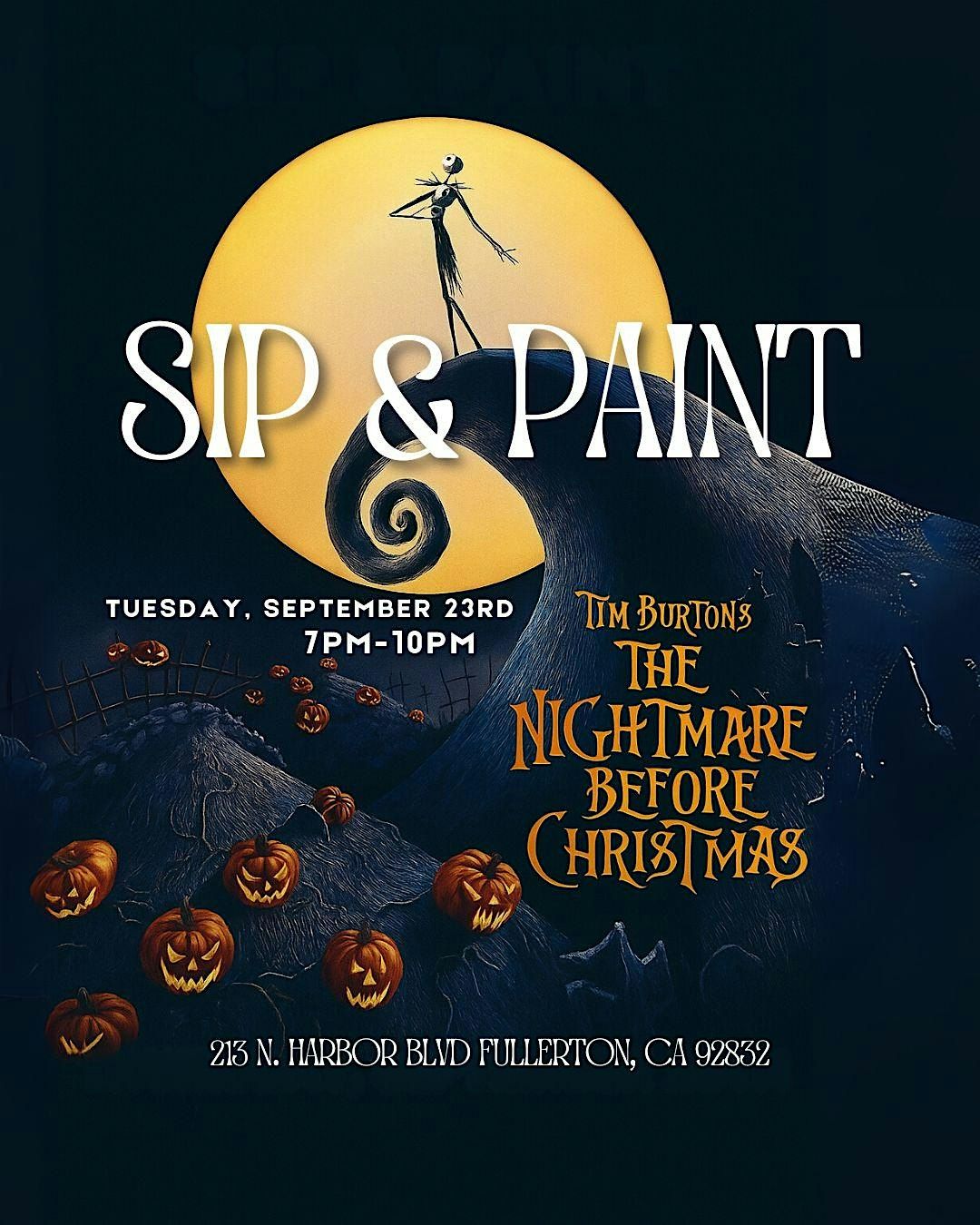 Nightmare Before Christmas Sip & Paint