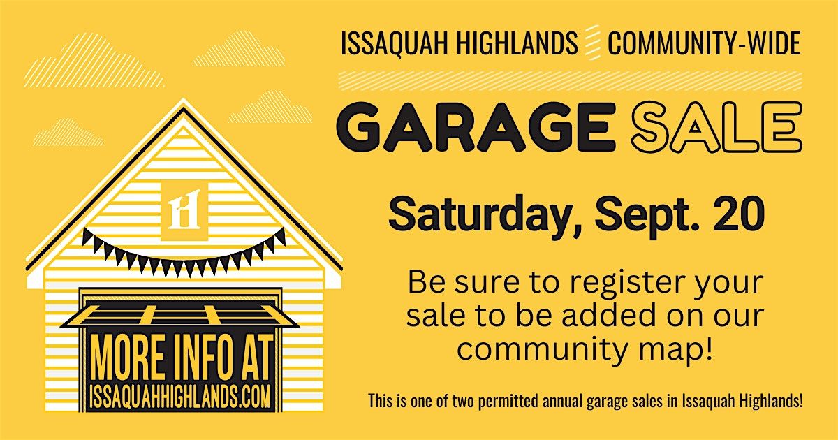 Issaquah Highlands Community-Wide Garage Sale
