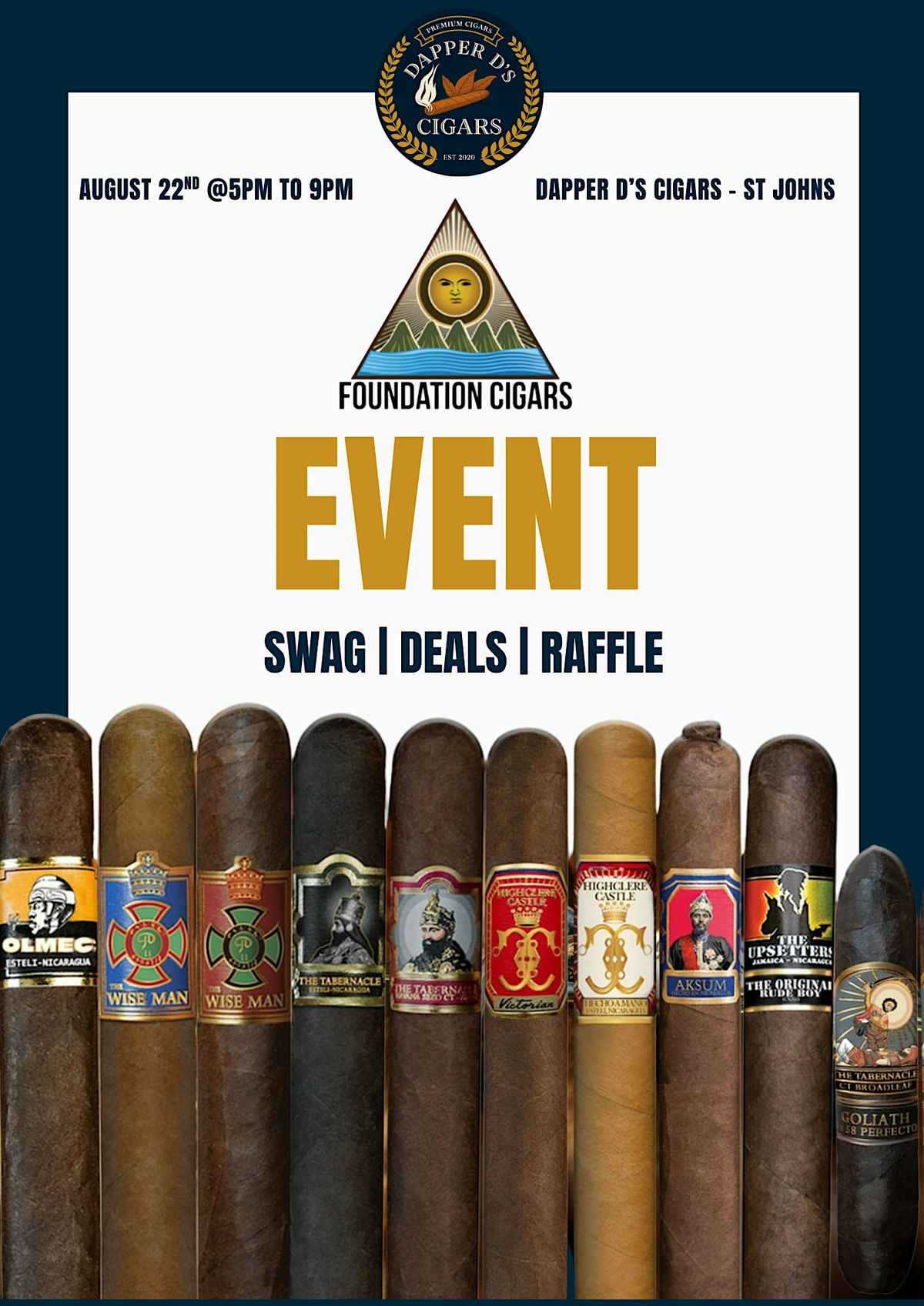 Foundation Cigars Event at Dapper D's Cigars St Johns