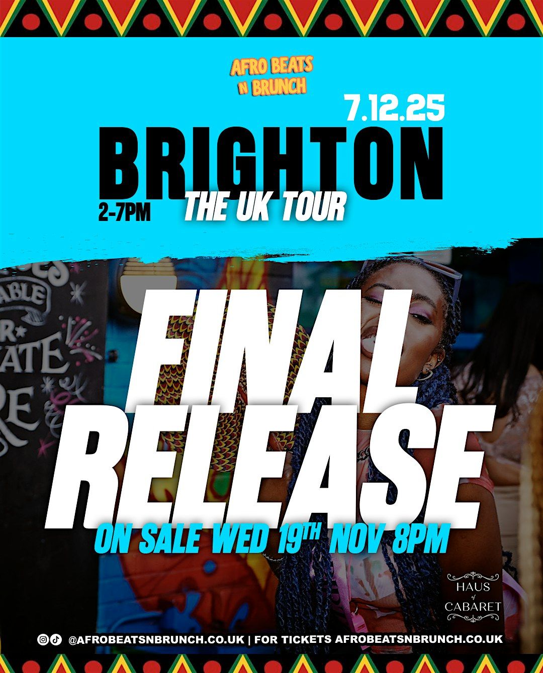 BRIGHTON 7th Dec - Afrobeats N Brunch \u2728 Joy is coming Tour \u2728