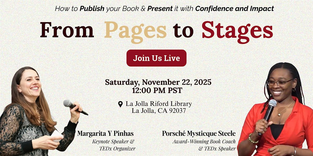 From Pages to Stages: How to Publish Your Book & Present it with Confidence