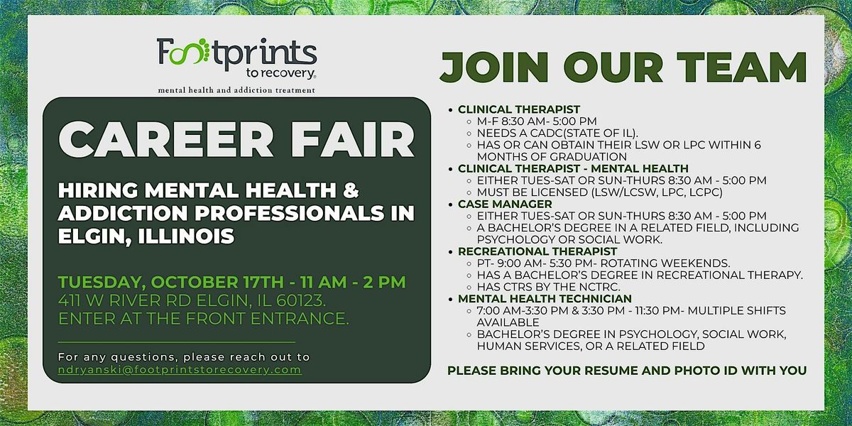 Behavioral Health Career Fair \u2013 Elgin, Illinois