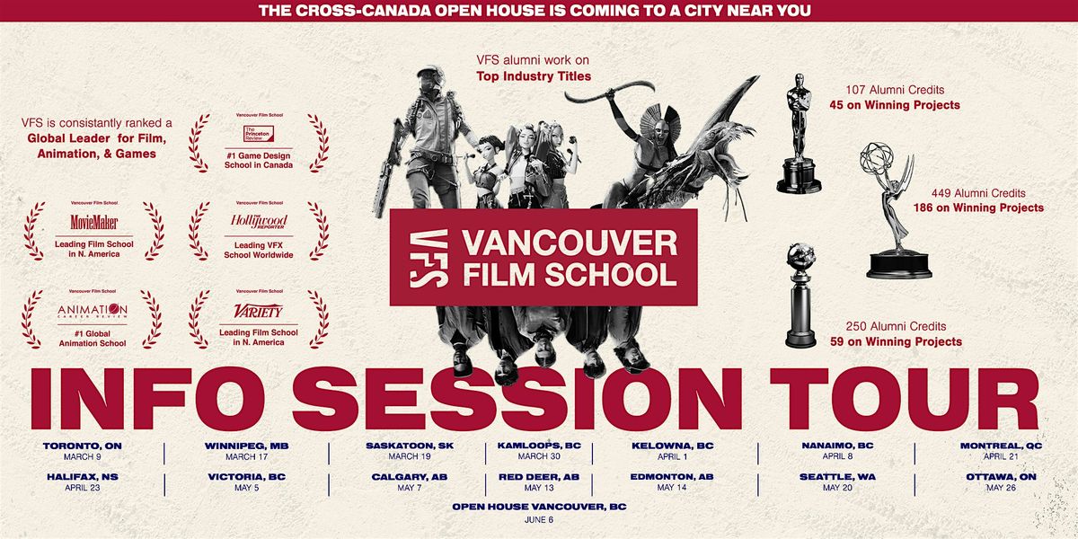 Vancouver Film School Info Session | Ottawa, ON - May 26, 2026