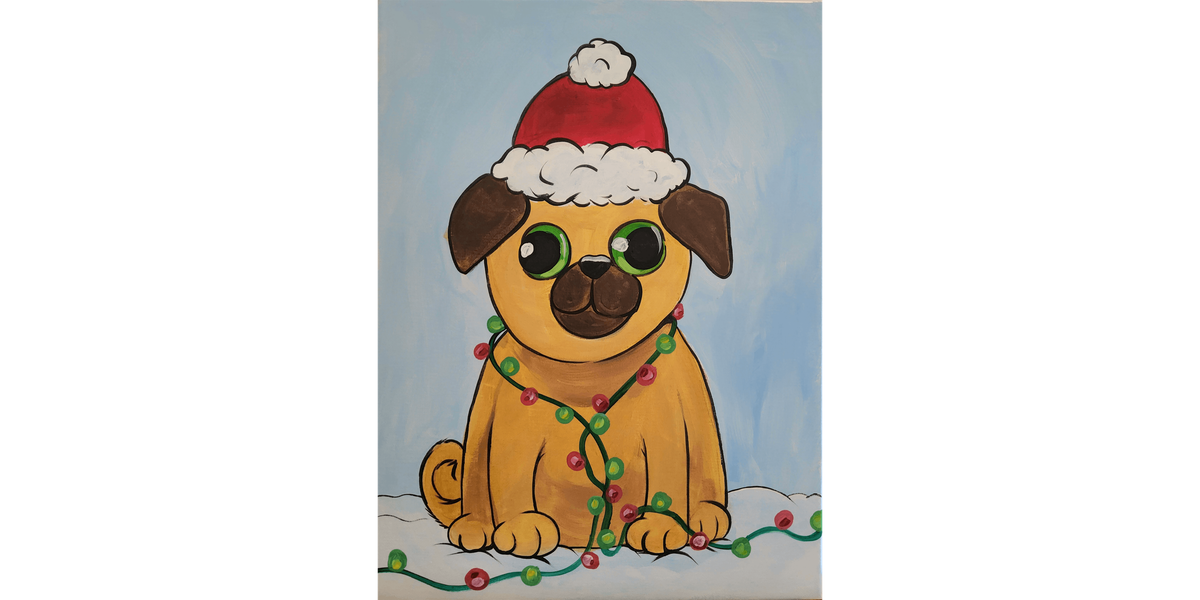 Christmas Pup  - Paint and Sip in Phoenix | Classpop!\u2122