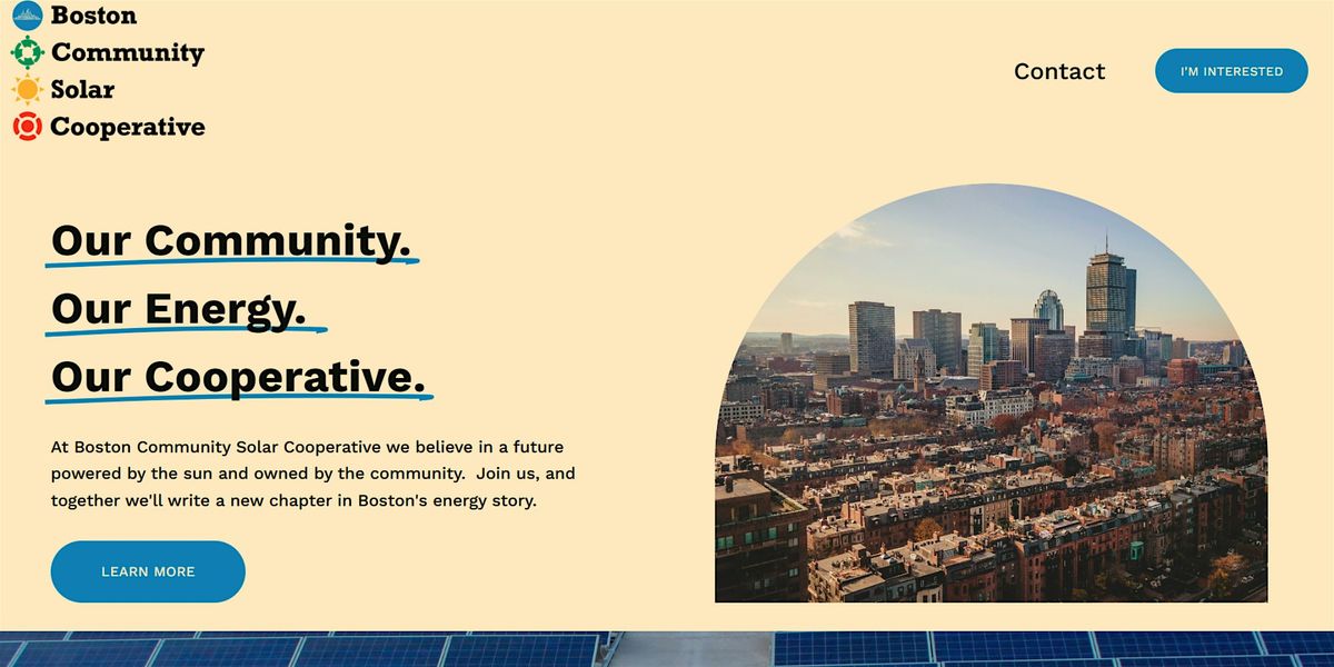Boston Community Solar Cooperative: We've Got The Power Workshop