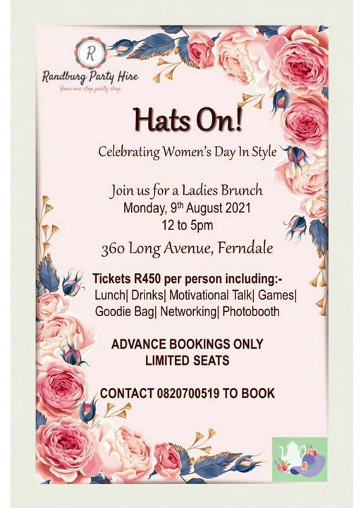 Womens Day Ladies Brunch Long Ave Randburg 2194 South Africa August 9 21