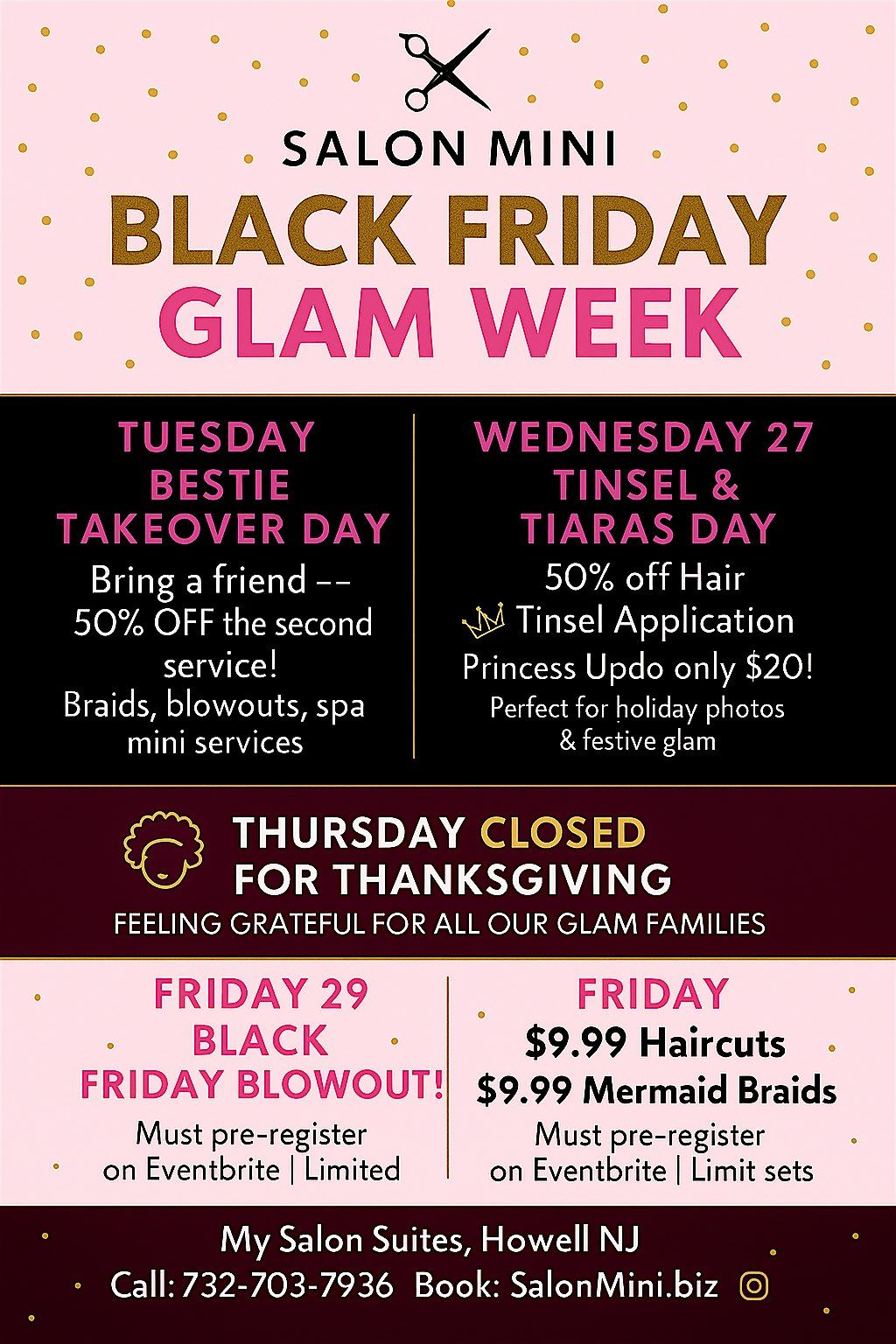 Black Friday Braids\/ Haircut Sale $9.99