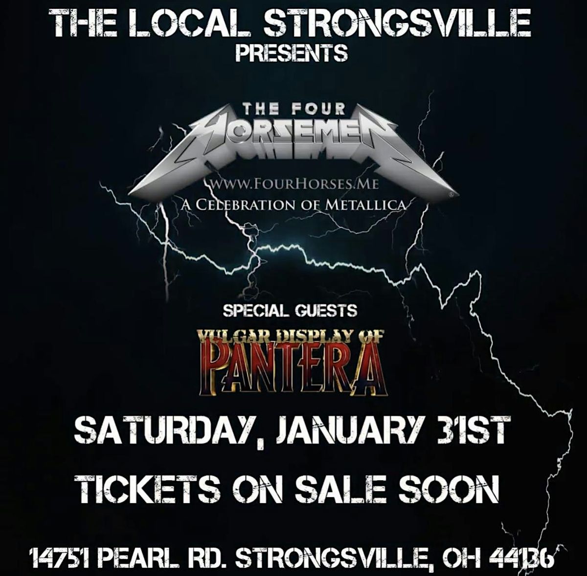 THE FOUR HORSEMEN "A CELEBRATION OF METALLICA" PERFORM AT THE LOCAL