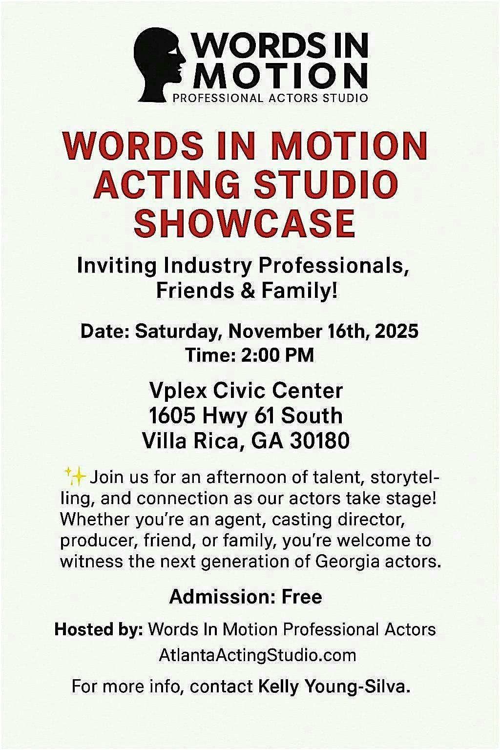 Words In Motion Acting Studio Yearly Showcase