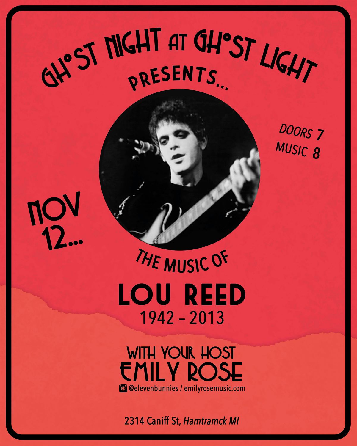 Ghost Night at Ghost Night: The Music of Lou Reed