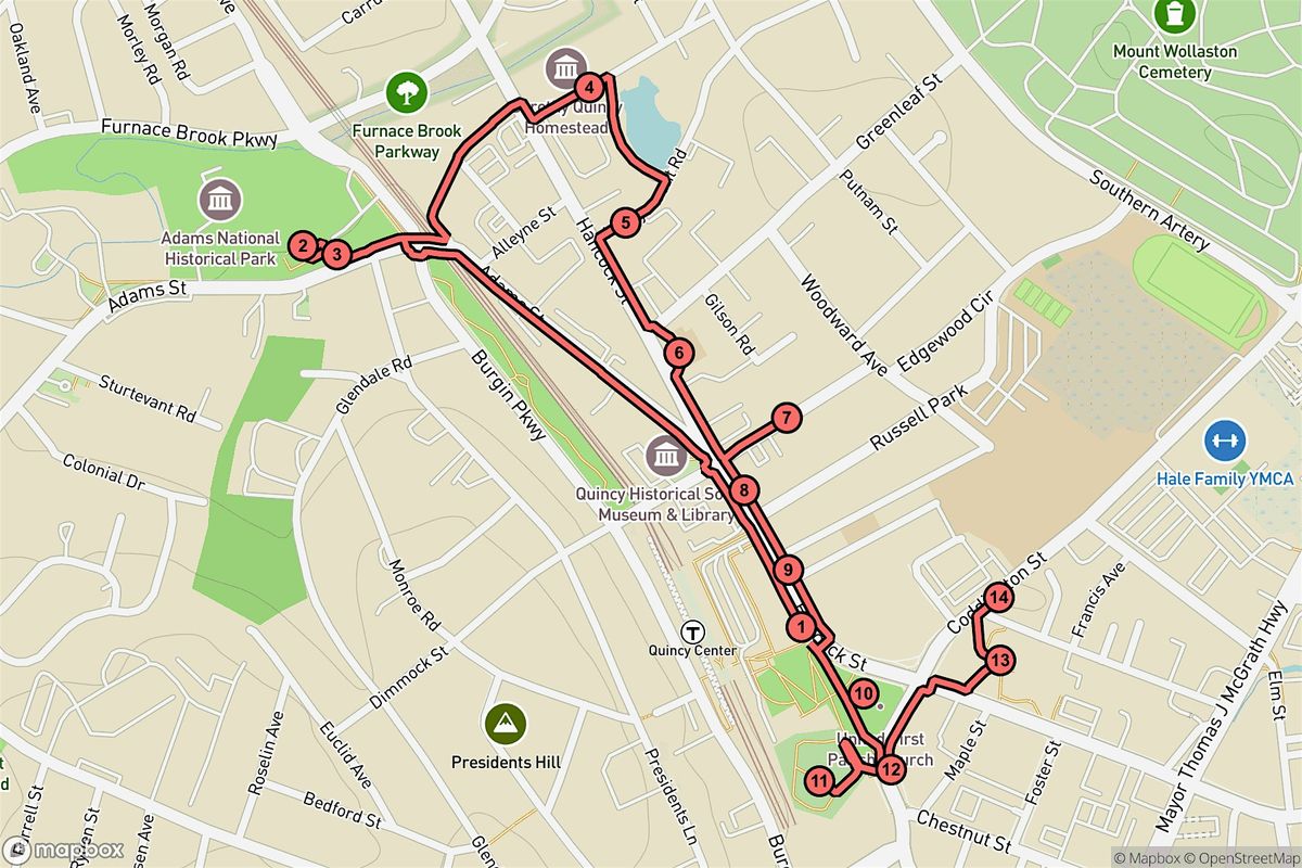 Quincy Audio Tour: Hidden Histories and Legends of Quincy Center