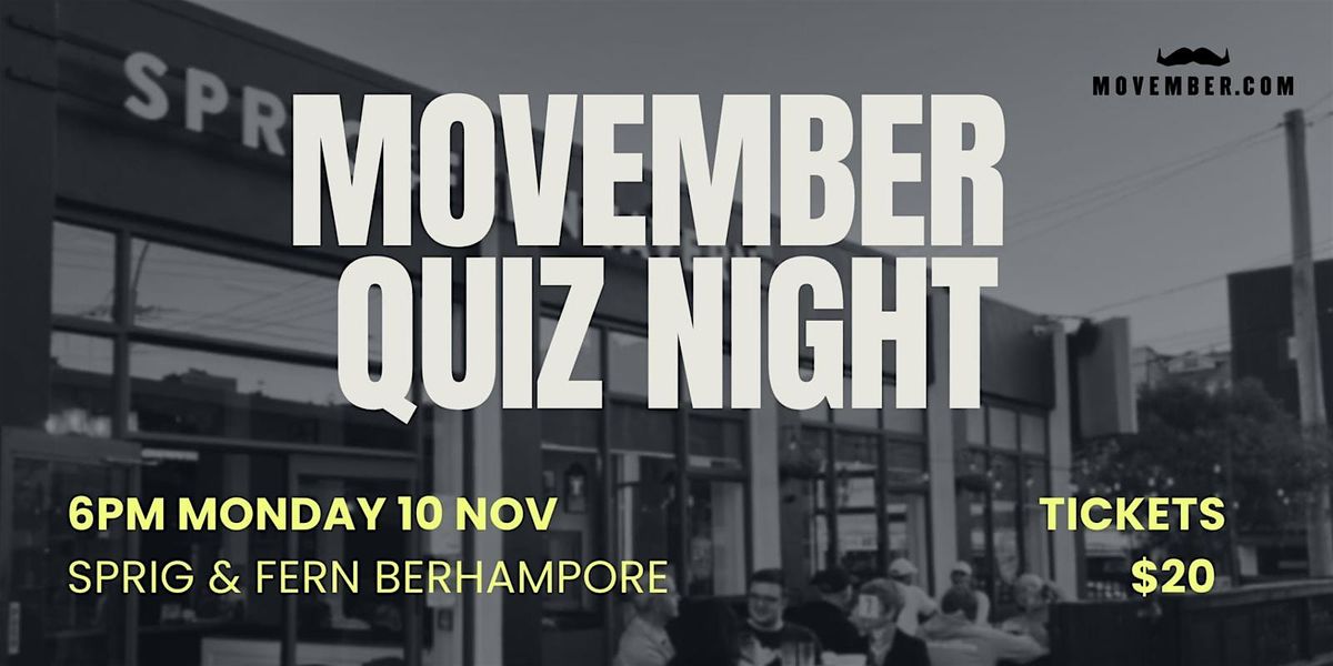 Movember Pub Quiz