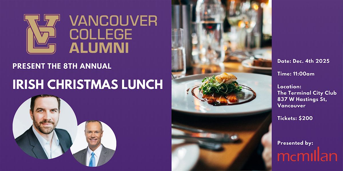 Vancouver College Alumni & Friends Irish Christmas Luncheon