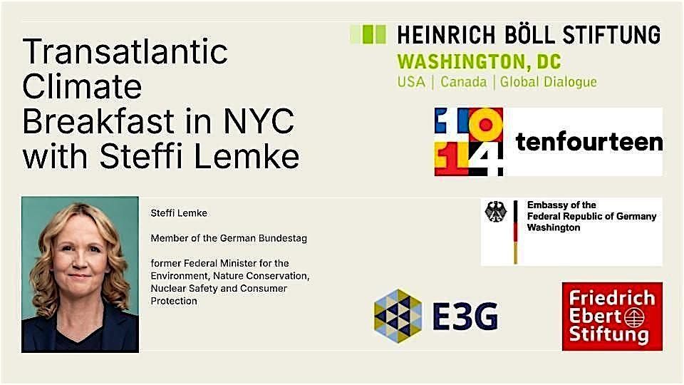 Transatlantic Climate Breakfast in NYC w\/ Steffi Lemke: NbS for climate