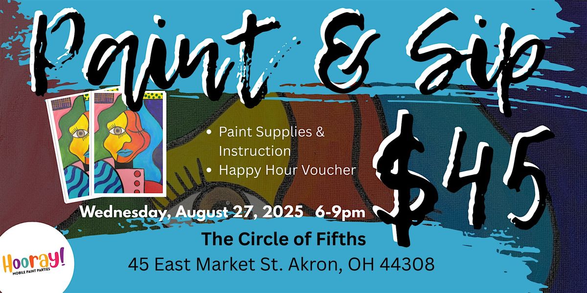 Cubist Self-Portrait Paint and Sip