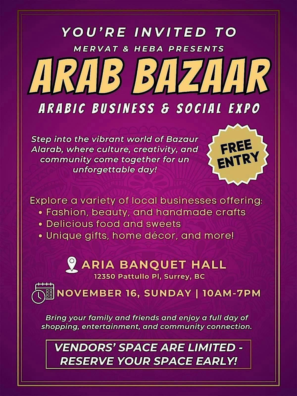 Arab Bazaar 2025 \u2013 Arabic Business & Social Expo