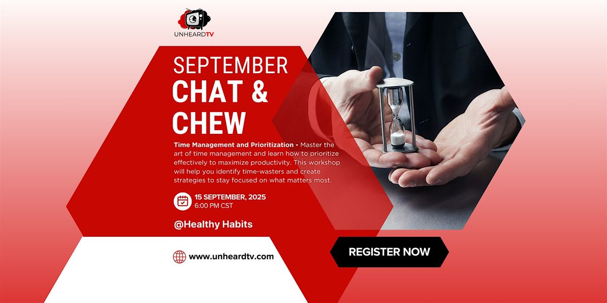 September Chat & Chew: Time Management and Prioritization