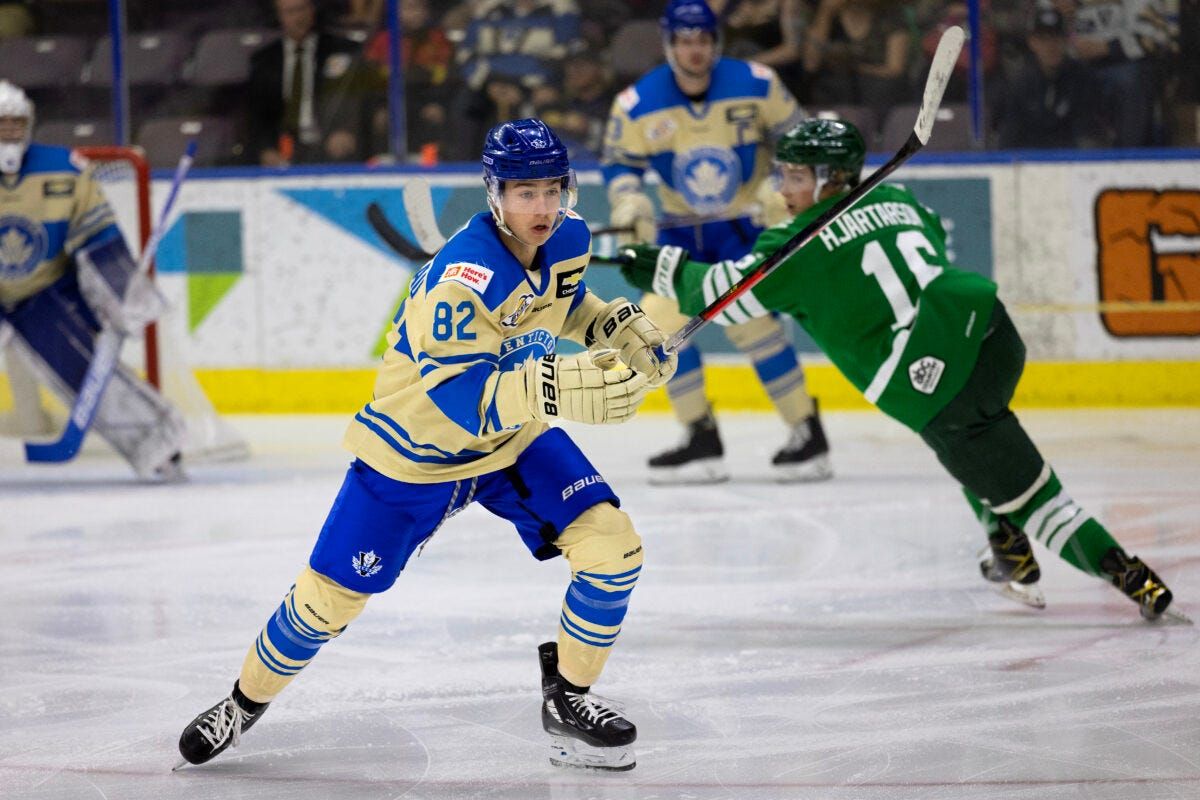 Parking Penticton Vees at Saskatoon Blades