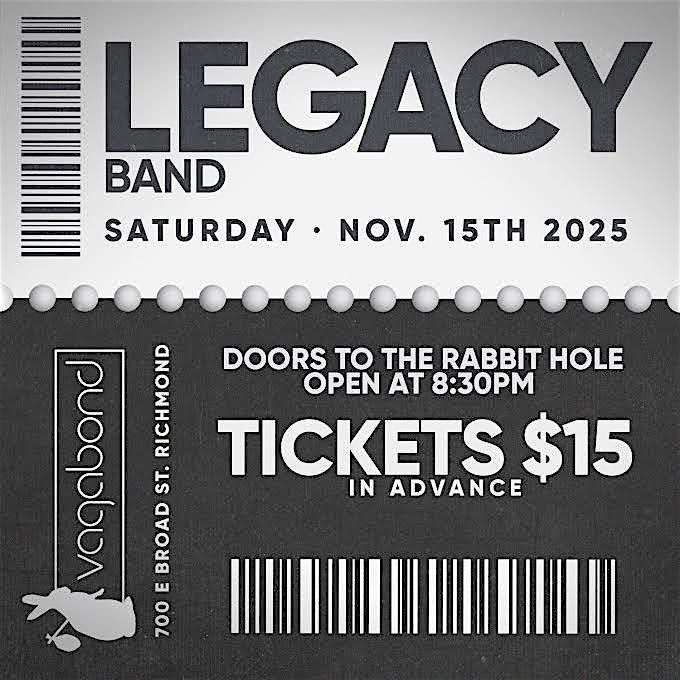 Legacy Band "Friendsgiving" Show at Vagabond 11\/15\/25!