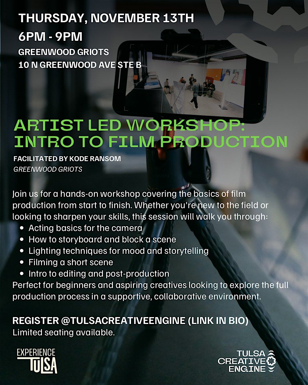 Artist Led Workshop: Intro To Film Production